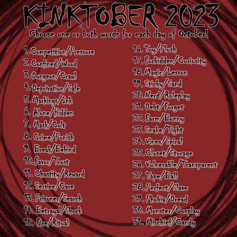 Oct 2, 2023 · When the Kinktober prompt list for 2023 came out, there was some backlash about the fact that lolicon and shotacon were options for prompts. The mods of Kinktober pointed out that dark and taboo prompts had been a part of kinktober since the beginning and pushed back on the claim that fictional representations of acts were the same as it ... 